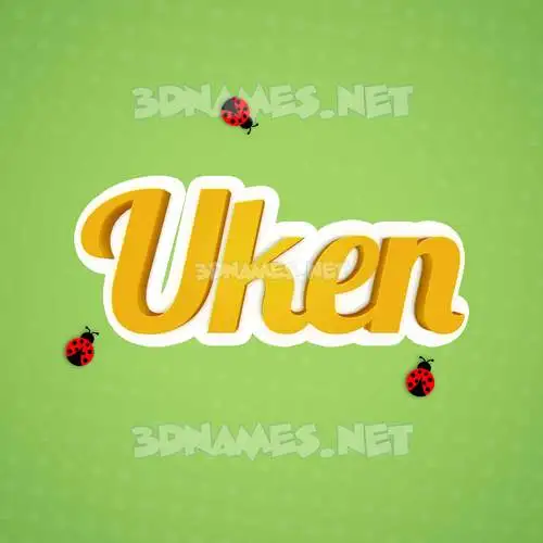 uken in Ladybugs style - 3D name wallpaper