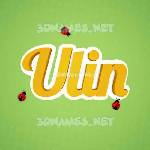ulin in Ladybugs style - 3D name wallpaper