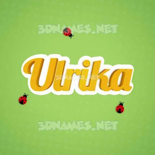 ulrika in Ladybugs style - 3D name wallpaper