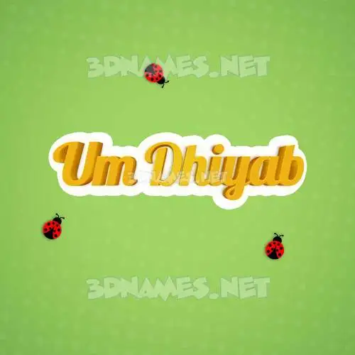 um dhiyab in Ladybugs style - 3D name wallpaper um dhiyab in Ladybugs style - 3D name wallpaper