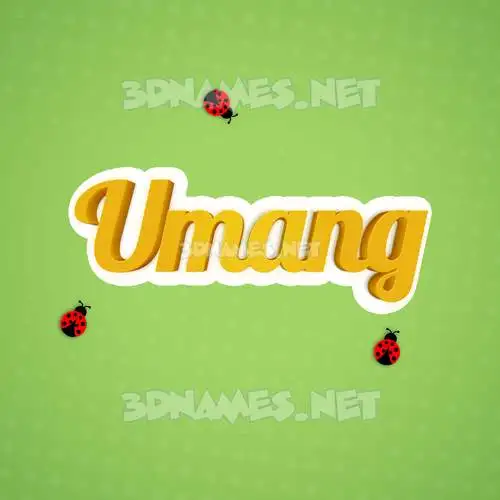 umang in Ladybugs style - 3D name wallpaper