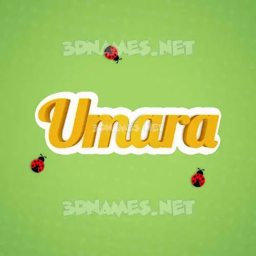 umara in Ladybugs style - 3D name wallpaper