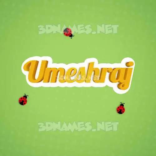 umeshraj in Ladybugs style - 3D name wallpaper