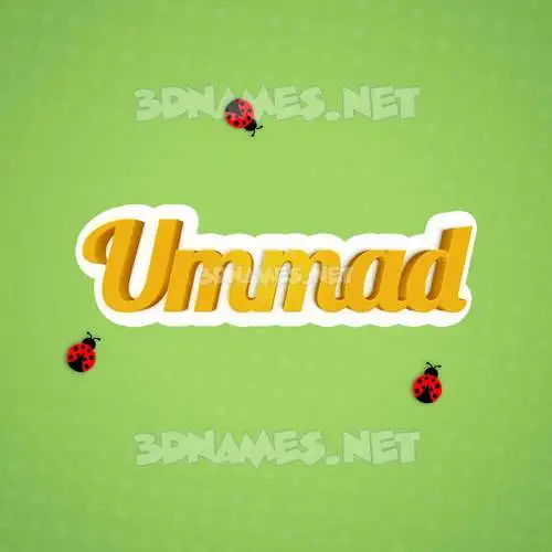 ummad in Ladybugs style - 3D name wallpaper