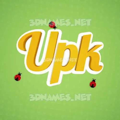 upk in Ladybugs style - 3D name wallpaper