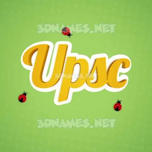 upsc in Ladybugs style - 3D name wallpaper