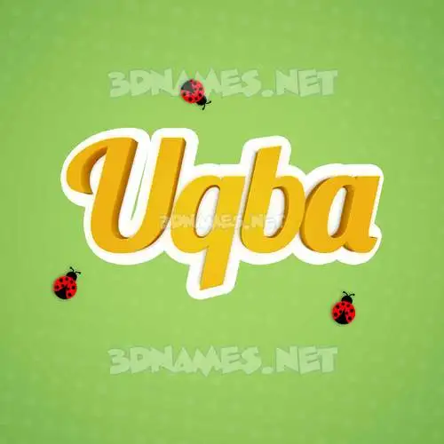 uqba in Ladybugs style - 3D name wallpaper