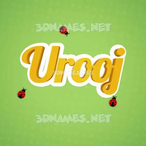 urooj in Ladybugs style - 3D name wallpaper