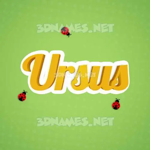 ursus in Ladybugs style - 3D name wallpaper ursus in Ladybugs style - 3D name wallpaper