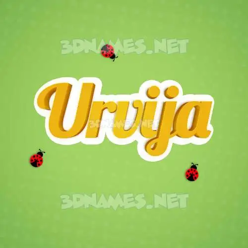 urvija in Ladybugs style - 3D name wallpaper urvija in Ladybugs style - 3D name wallpaper