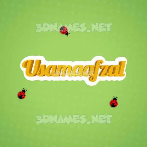 usamaafzal in Ladybugs style - 3D name wallpaper usamaafzal in Ladybugs style - 3D name wallpaper