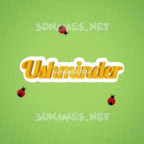 ushminder in Ladybugs style - 3D name wallpaper ushminder in Ladybugs style - 3D name wallpaper