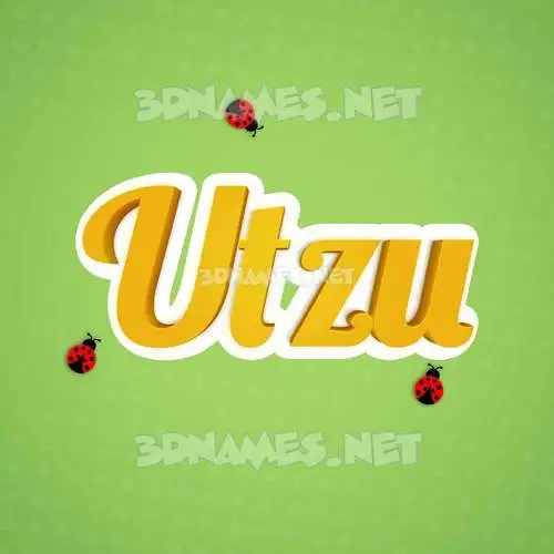 utzu in Ladybugs style - 3D name wallpaper utzu in Ladybugs style - 3D name wallpaper