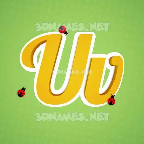 uv in Ladybugs style - 3D name wallpaper uv in Ladybugs style - 3D name wallpaper
