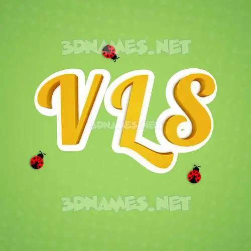 v l s in Ladybugs style - 3D name wallpaper v l s in Ladybugs style - 3D name wallpaper