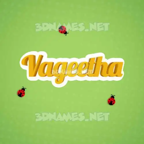 vageetha in Ladybugs style - 3D name wallpaper