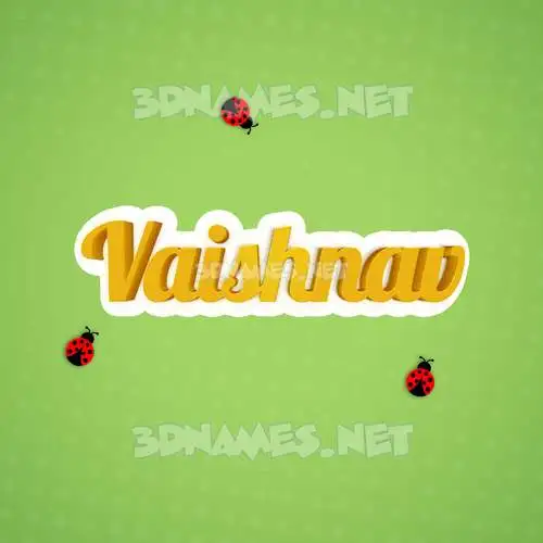 vaishnav in Ladybugs style - 3D name wallpaper vaishnav in Ladybugs style - 3D name wallpaper