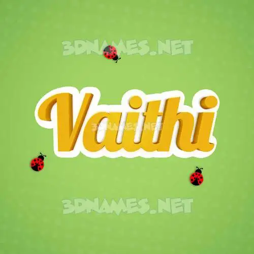 vaithi in Ladybugs style - 3D name wallpaper