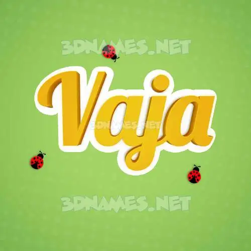 vaja in Ladybugs style - 3D name wallpaper