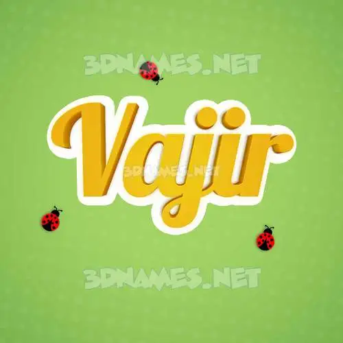 vajir in Ladybugs style - 3D name wallpaper vajir in Ladybugs style - 3D name wallpaper