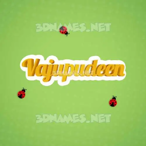 vajupudeen in Ladybugs style - 3D name wallpaper