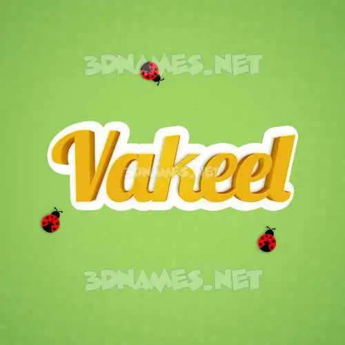 vakeel in Ladybugs style - 3D name wallpaper