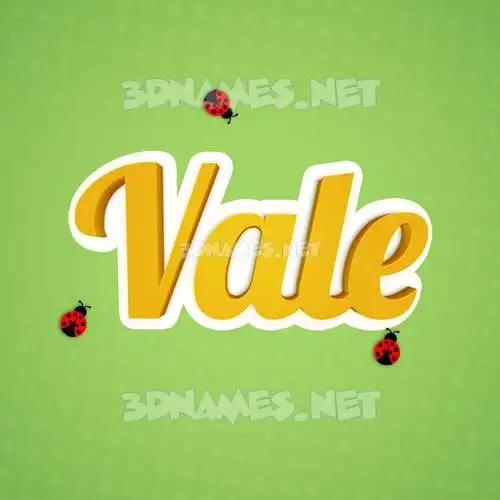 vale in Ladybugs style - 3D name wallpaper vale in Ladybugs style - 3D name wallpaper