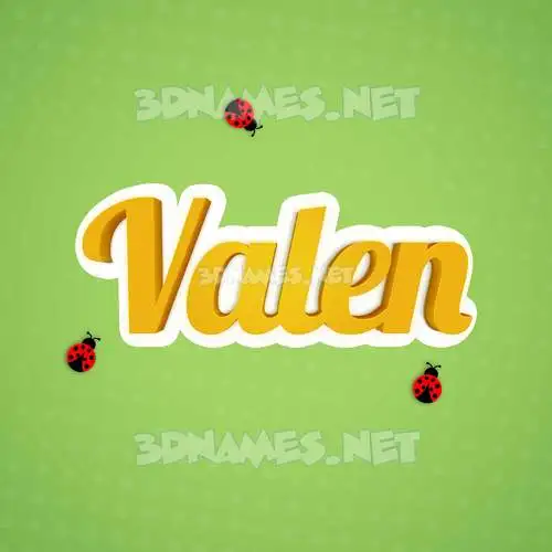 valen in Ladybugs style - 3D name wallpaper valen in Ladybugs style - 3D name wallpaper
