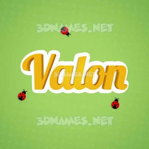 valon in Ladybugs style - 3D name wallpaper valon in Ladybugs style - 3D name wallpaper