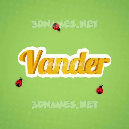 vander in Ladybugs style - 3D name wallpaper