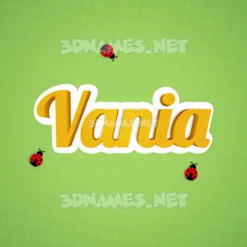 vania in Ladybugs style - 3D name wallpaper