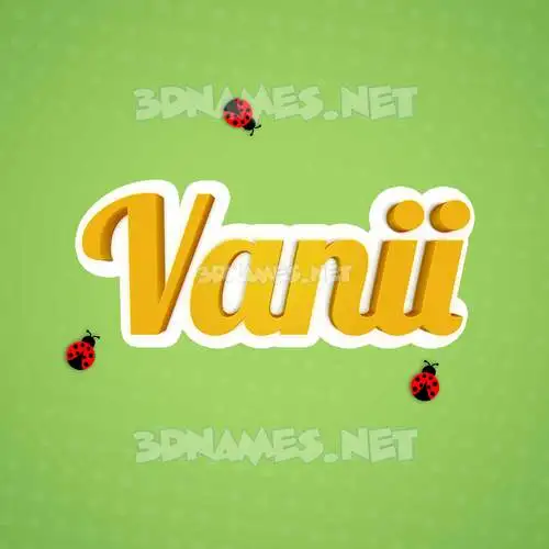 vanii in Ladybugs style - 3D name wallpaper vanii in Ladybugs style - 3D name wallpaper