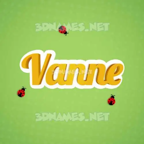 vanne in Ladybugs style - 3D name wallpaper vanne in Ladybugs style - 3D name wallpaper