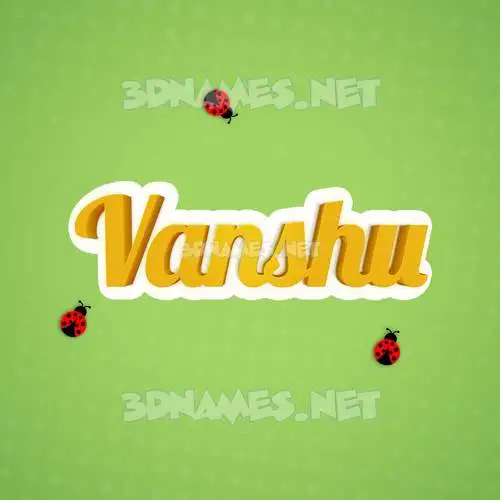 vanshu in Ladybugs style - 3D name wallpaper