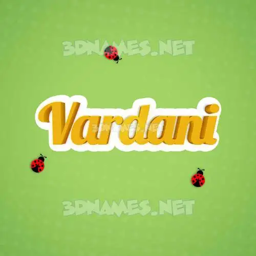 vardani in Ladybugs style - 3D name wallpaper