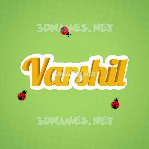 varshil in Ladybugs style - 3D name wallpaper