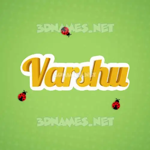 varshu in Ladybugs style - 3D name wallpaper