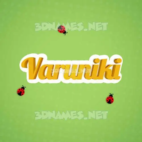 varuniki in Ladybugs style - 3D name wallpaper