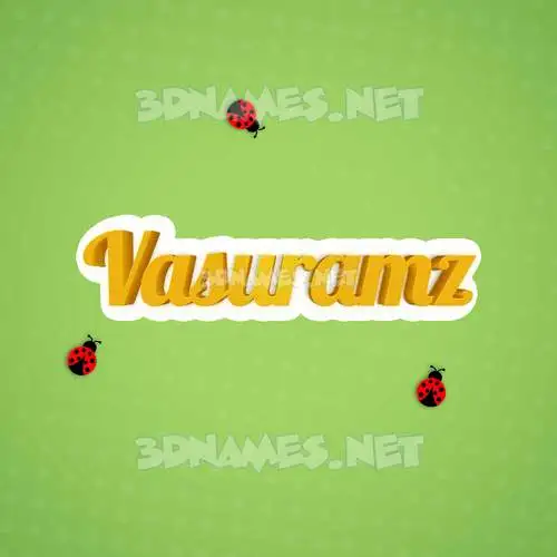 vasuramz in Ladybugs style - 3D name wallpaper vasuramz in Ladybugs style - 3D name wallpaper
