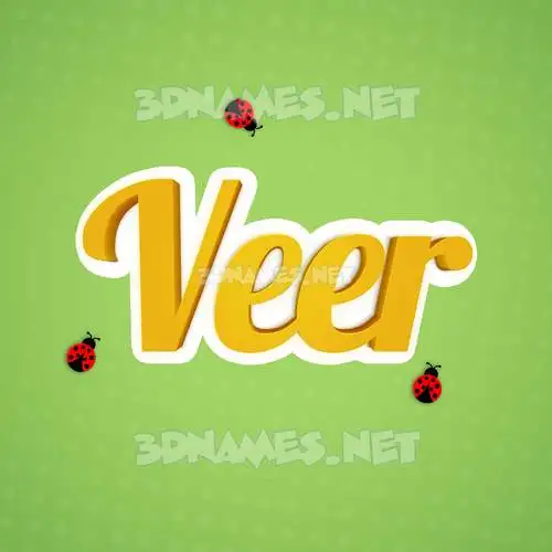 veer in Ladybugs style - 3D name wallpaper veer in Ladybugs style - 3D name wallpaper