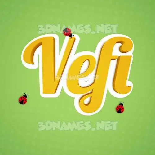 vefi in Ladybugs style - 3D name wallpaper vefi in Ladybugs style - 3D name wallpaper