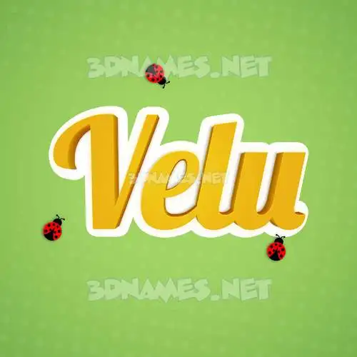 velu in Ladybugs style - 3D name wallpaper velu in Ladybugs style - 3D name wallpaper