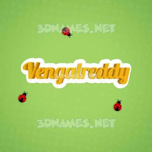 vengalreddy in Ladybugs style - 3D name wallpaper vengalreddy in Ladybugs style - 3D name wallpaper