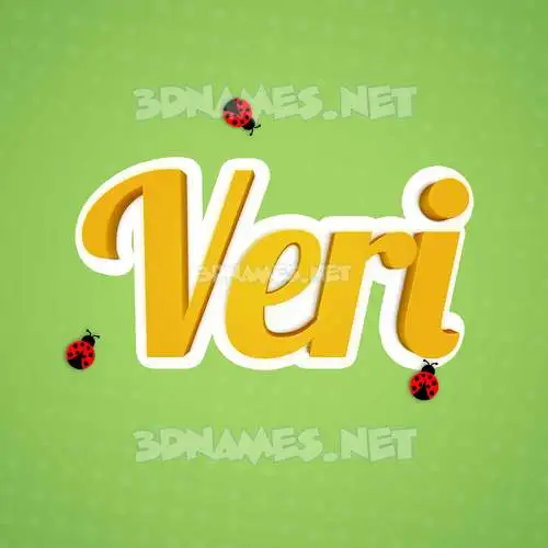 veri in Ladybugs style - 3D name wallpaper