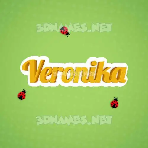 veronika in Ladybugs style - 3D name wallpaper veronika in Ladybugs style - 3D name wallpaper