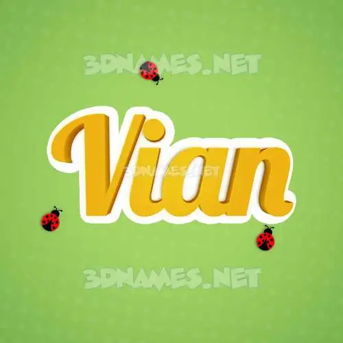 vian in Ladybugs style - 3D name wallpaper vian in Ladybugs style - 3D name wallpaper