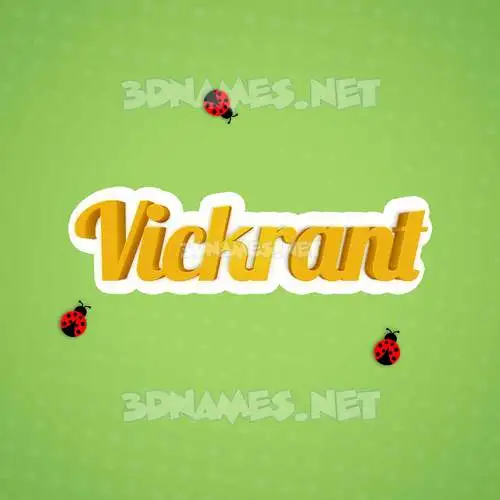 vickrant in Ladybugs style - 3D name wallpaper vickrant in Ladybugs style - 3D name wallpaper