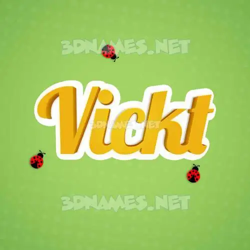 vickt in Ladybugs style - 3D name wallpaper vickt in Ladybugs style - 3D name wallpaper