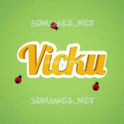 vicku in Ladybugs style - 3D name wallpaper vicku in Ladybugs style - 3D name wallpaper