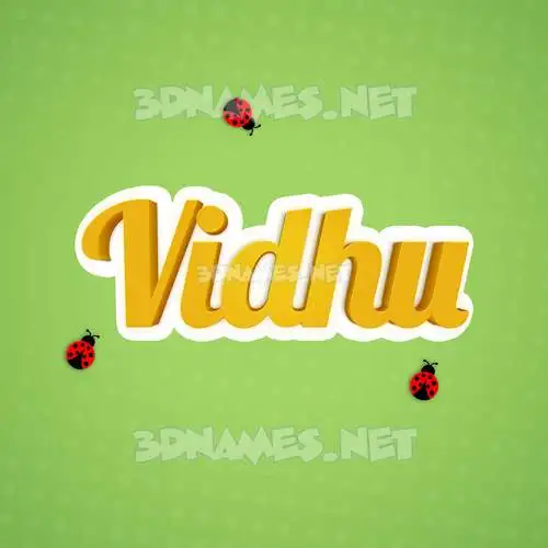 vidhu in Ladybugs style - 3D name wallpaper vidhu in Ladybugs style - 3D name wallpaper